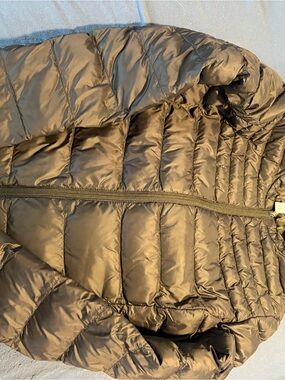 Lole Black Quilted Puffer Jacket with Yellow Trim